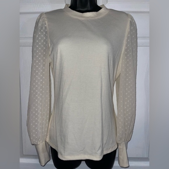 Who What Wear Long Sleeve Shirt Polka Dot - Picture 1 of 6